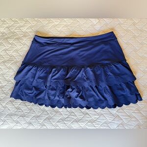 Lilly Pulitzer Navy Ruffled Mini Skirt